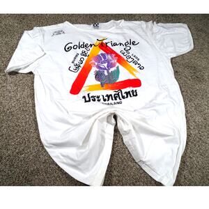John Fowler Vintage 90s Thailand Golden Triangle Graphic TShirt Single Stitch XL
